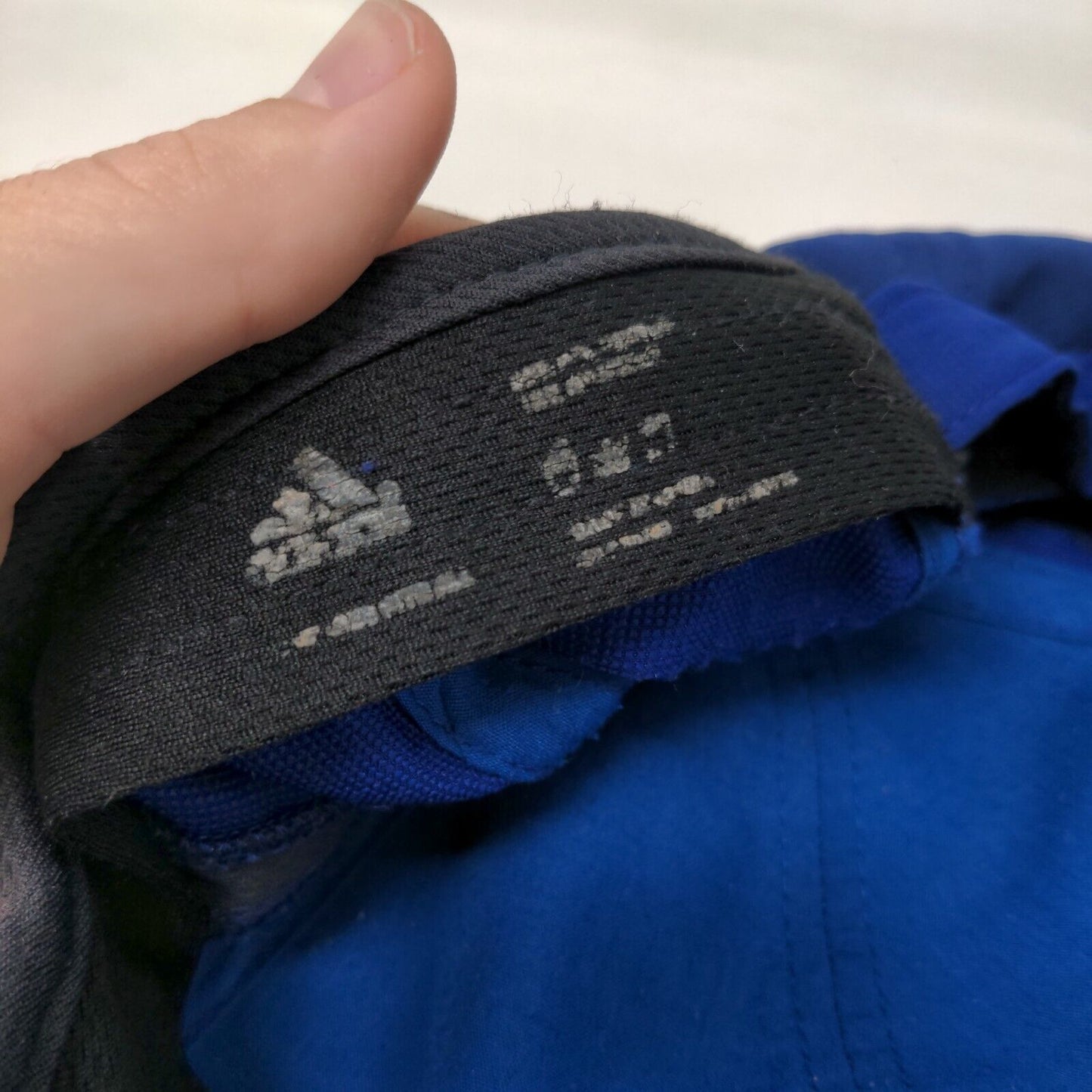 Adidas Strapback Hat Blue One Size Adjustable Embroidered Logo 6 Panel