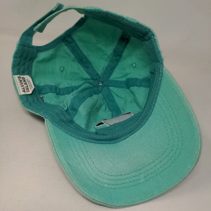 Sea Turtle Crab Island Strapback Hat Bluish-Green OSFM Destin Florida