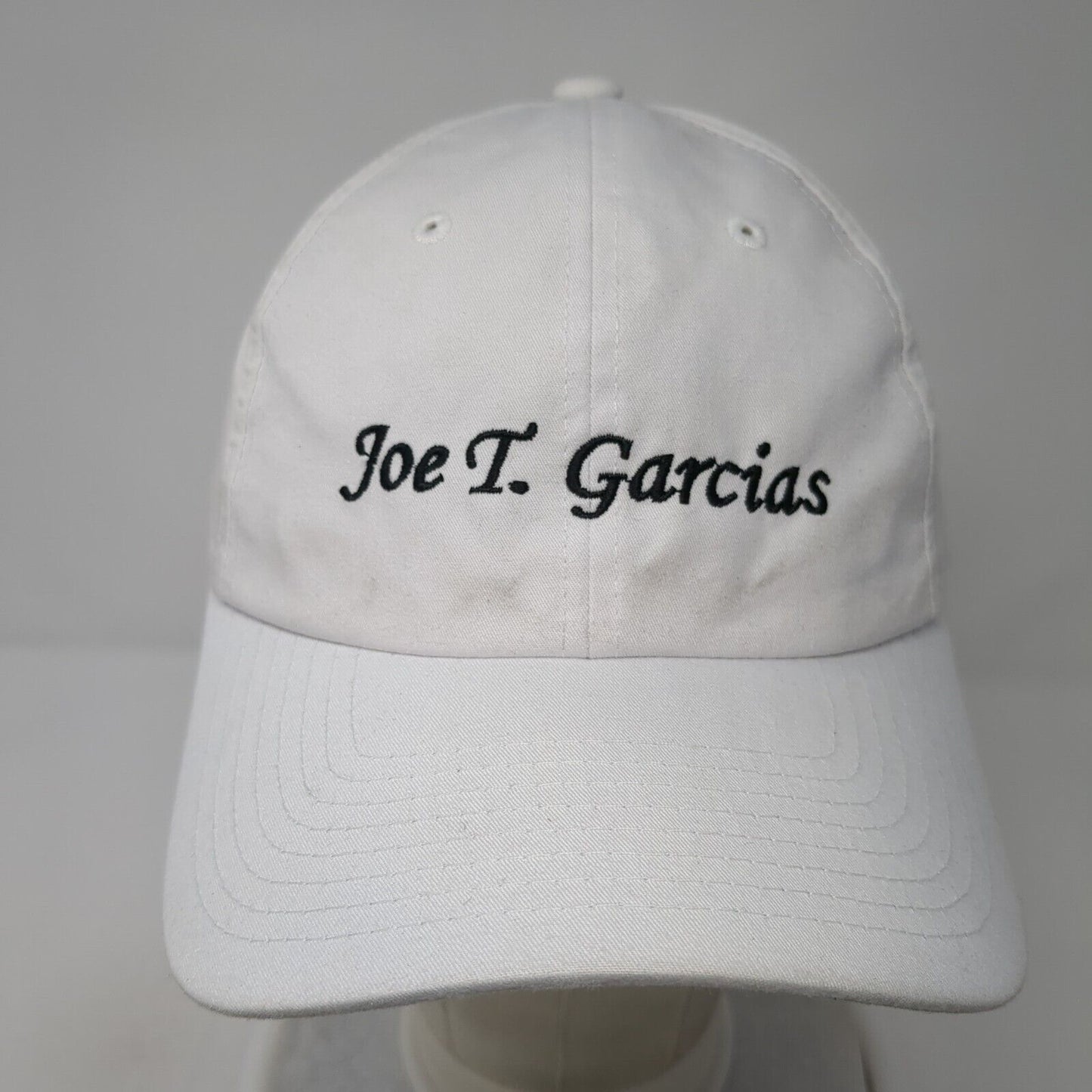 Joe T. Garcias Slideback Hat White OS Adjustable Embroidered Levelwear Classics