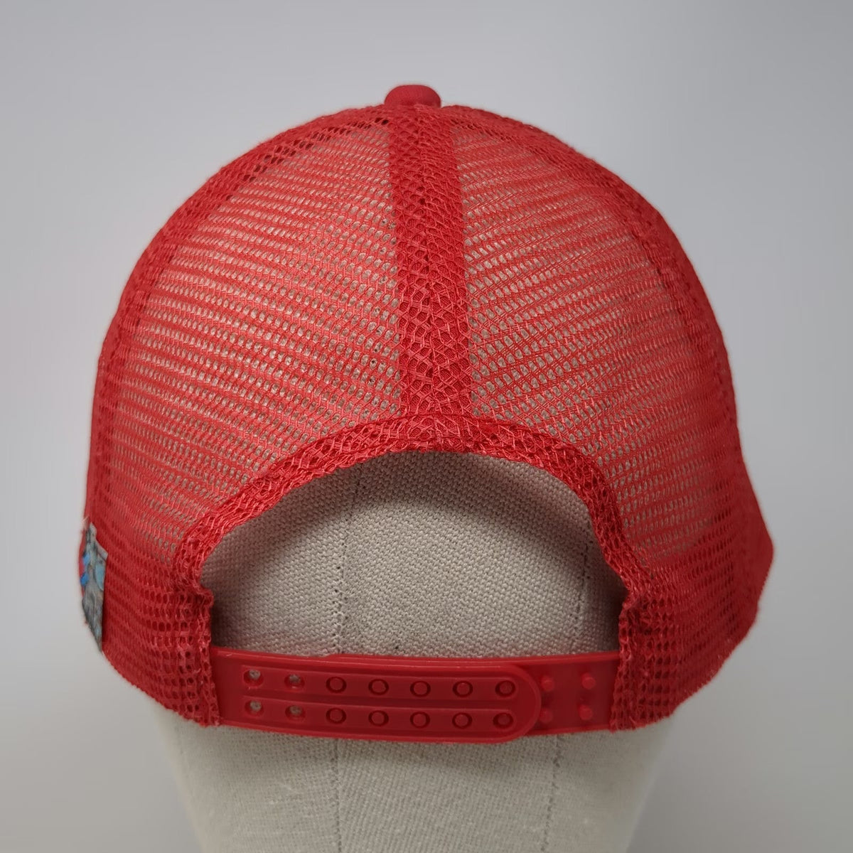 Abby Paffrath Trucker Hat Red White One Size Handmade Jackson Hole Fishing Fly