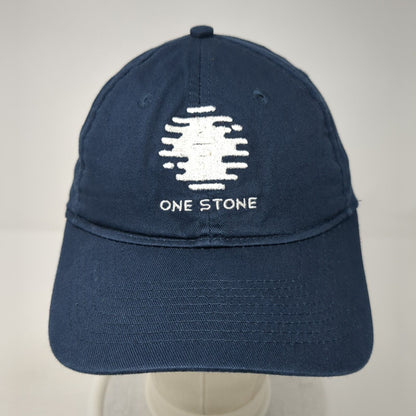 One Stone Strapback Hat Blue One Size Adjustable Embroidered Port & Company