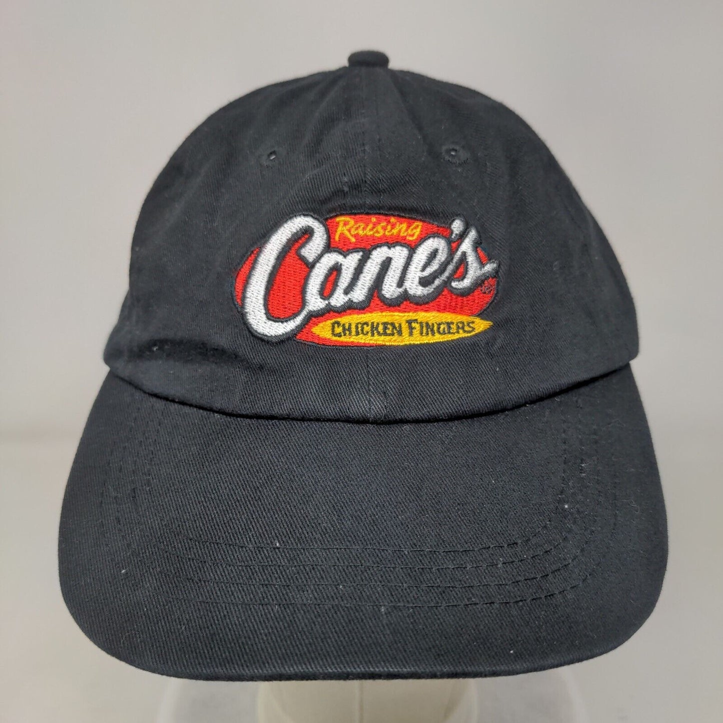 Raising Cane's Chicken Fingers Strapback Hat Black One Size Embroidered