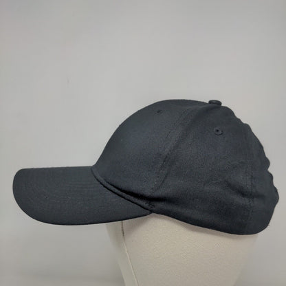 Hit Wear Men's Strapback Hat Black Size OSFM Blank 100% Cotton