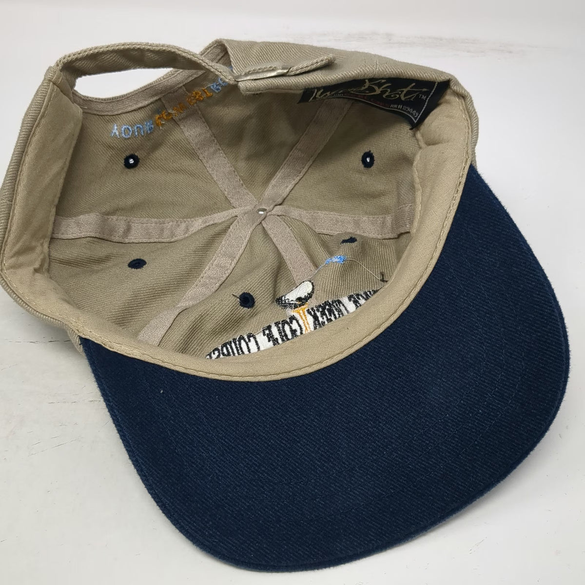 KC Caps HeadShot Baseball Cap Brown OSFM Furnace Creek Golf Course Slideback Hat