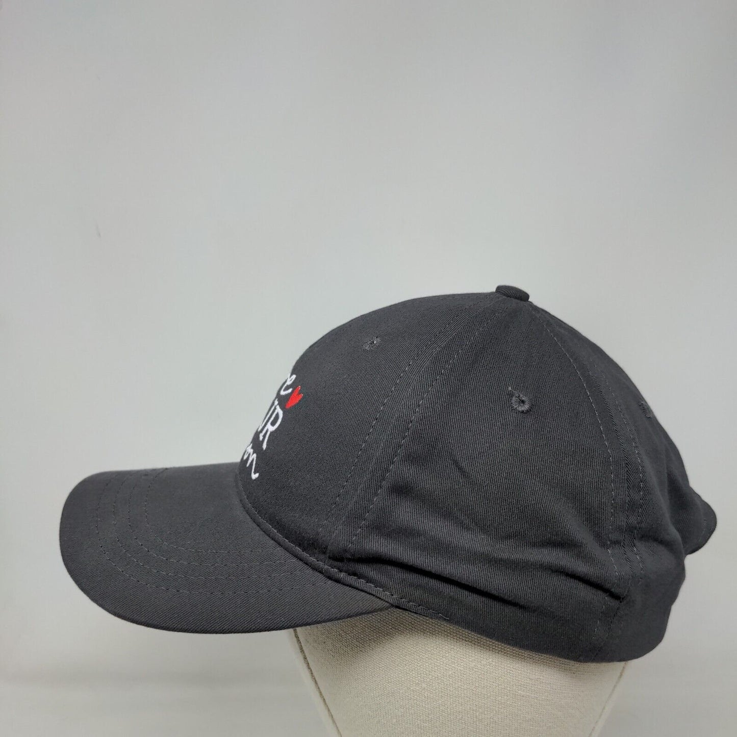 Love Your Melon Slideback Hat Gray One Size Adjustable Embroidered