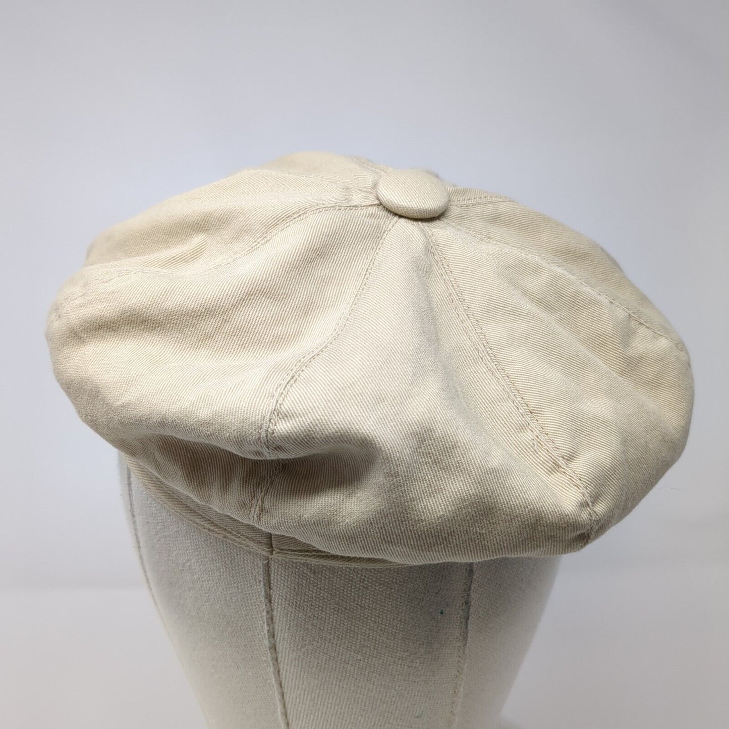 Unbranded Fitted Newsboy Pressboy Cap Tan OSFA Solid Heart Decor