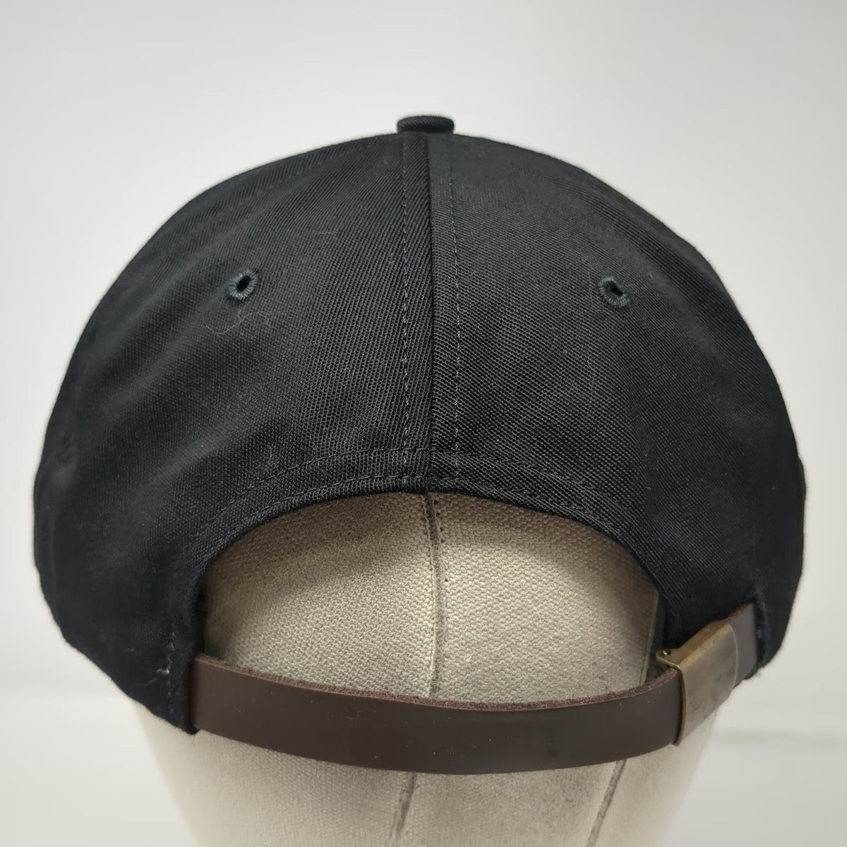 Unionwear Baseball Cap Black One Size Leather Strap Made in USA AFSCME Local 189