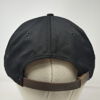 Unionwear Baseball Cap Black One Size Leather Strap Made in USA AFSCME Local 189