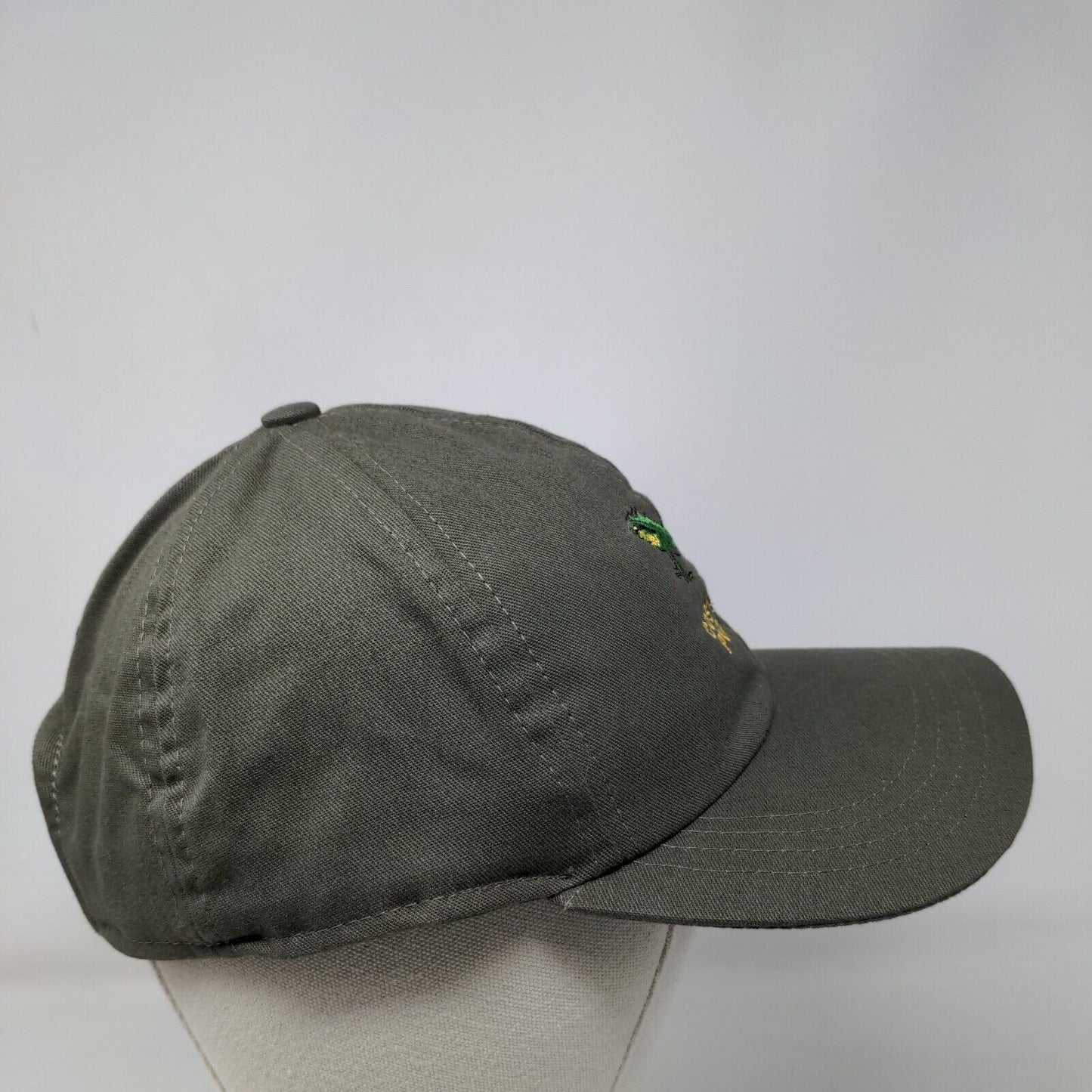 Costa Rica Pura Vida Iguana Strapback Hat Brown One Size Embroidered