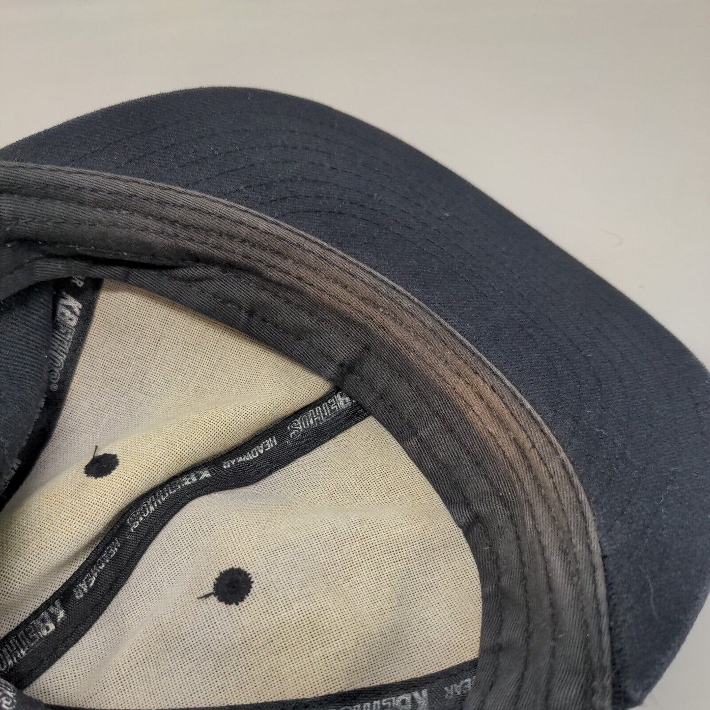 KB ETHOS Fitted Hat Blue Size 7 1/2/XL Lightweight Vented Holes 6 Panel Blank