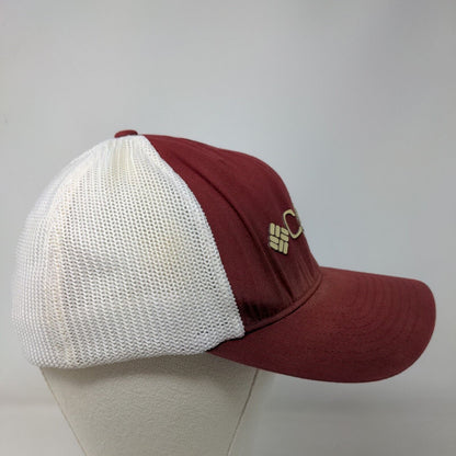 Columbia PFG Men's Fitted Mesh Back Hat Red S-M Florida State Seminoles Logo
