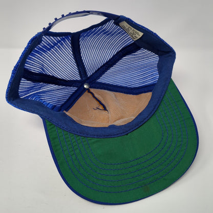 Mercantile Bank Snapback Trucker Hat Blue 6 7/8-7 5/8 Mesh Back Outdoor