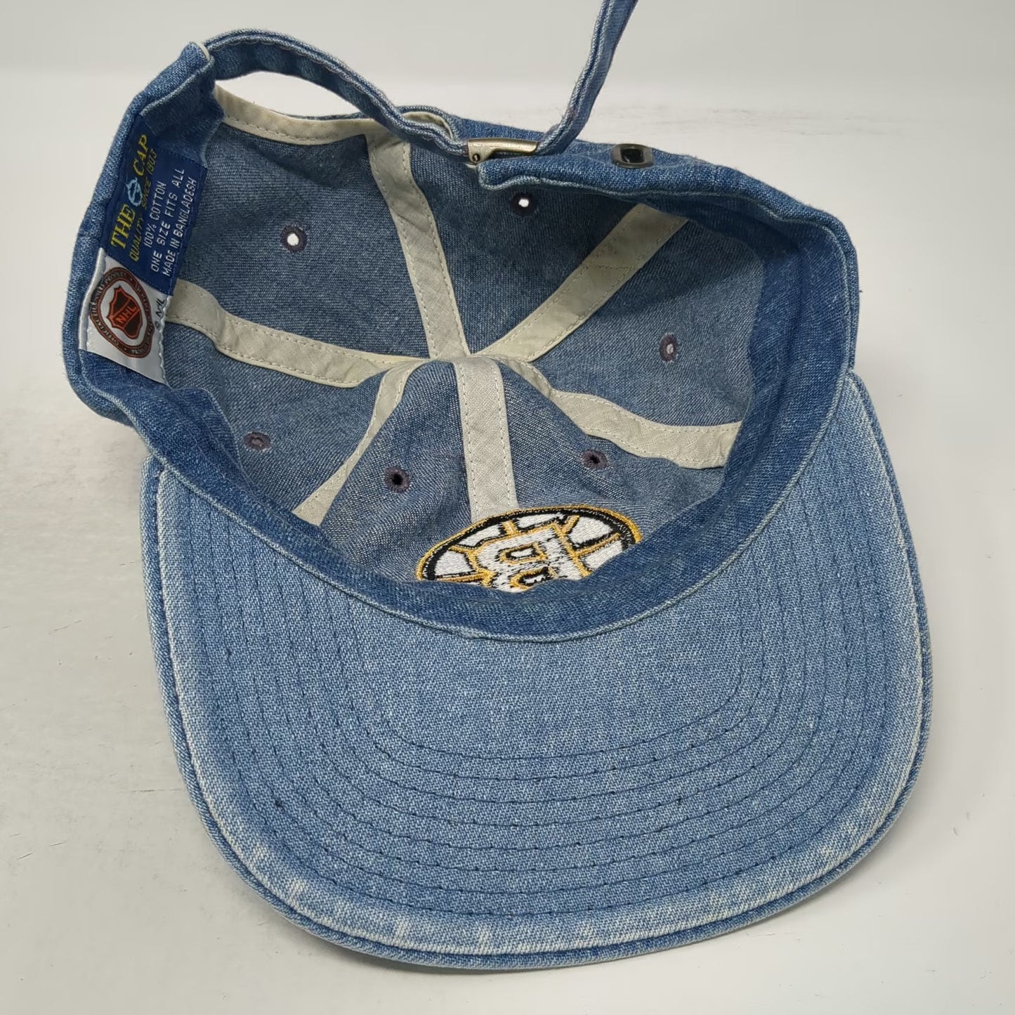 Boston Bruins NHL The Cap Blue One Size Denim Slideback Embroidered Logo Hat