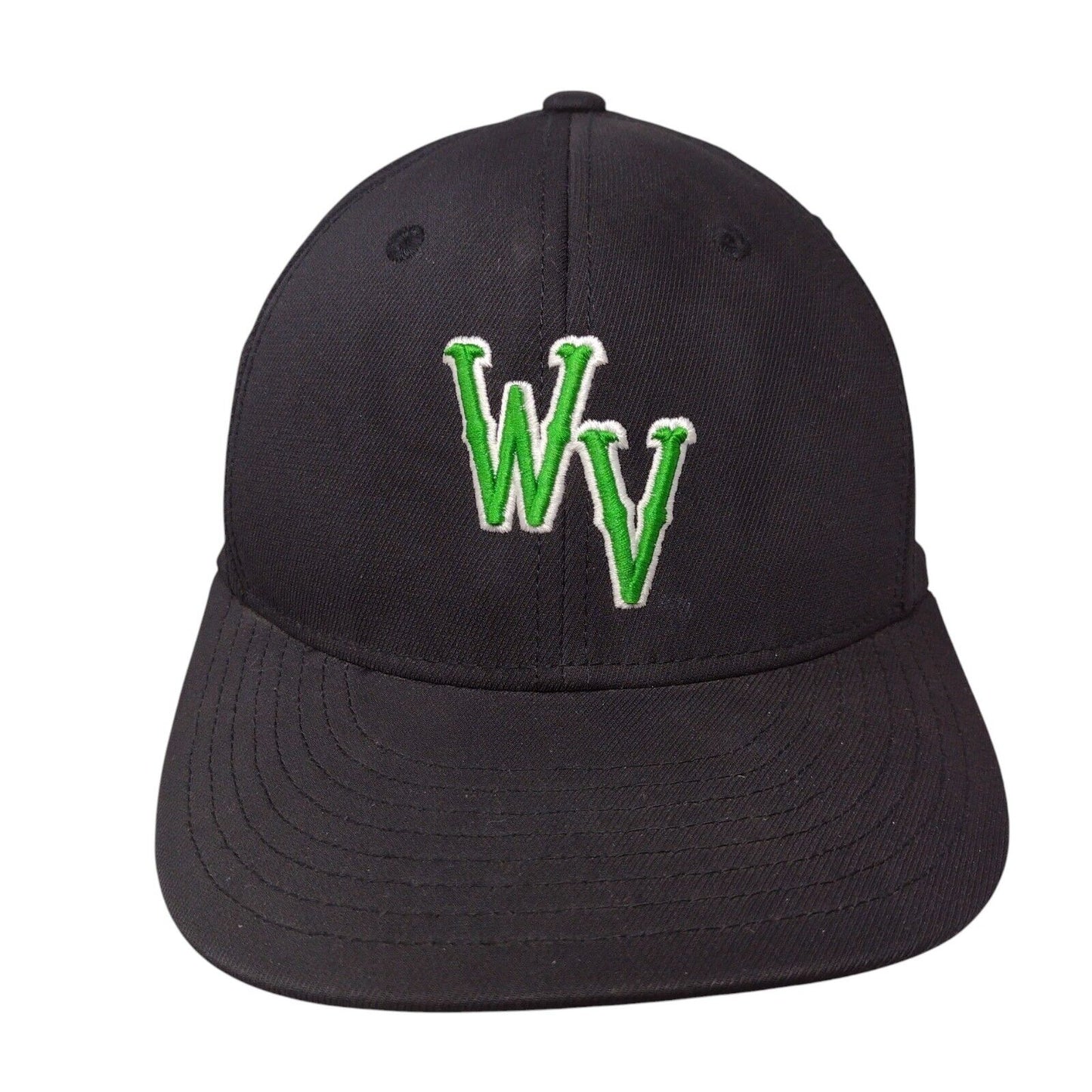WV Fitted Hat Black S/M C-Fit HC2 Embroidered Vented Holes 6 Panel Champro