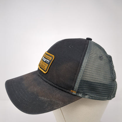 Carhartt Snapback Mesh Back Trucker Hat Black One Size Adjustable