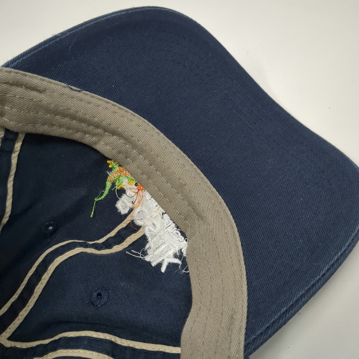 Ahead Baseball Cap Blue One Size Slideback Cotton Embroidered Gecko Logo Hat