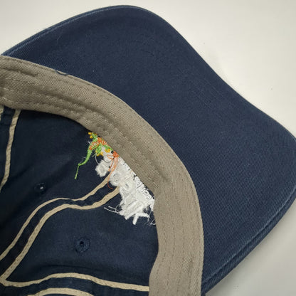 Ahead Baseball Cap Blue One Size Slideback Cotton Embroidered Gecko Logo Hat