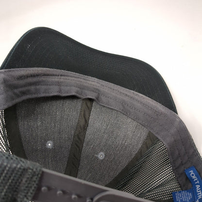 Port Authority Snapback Trucker Hat Gray One Size Adjustable Mesh Back Cotton