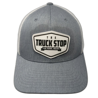 Yupoong Trucker Hat Gray One Size The Truck Stop San Pedro Belize Mesh Snapback
