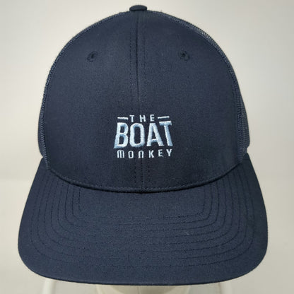 Richardson Trucker Hat Blue One Size Snapback The Boat Monkey Mesh Embroidered