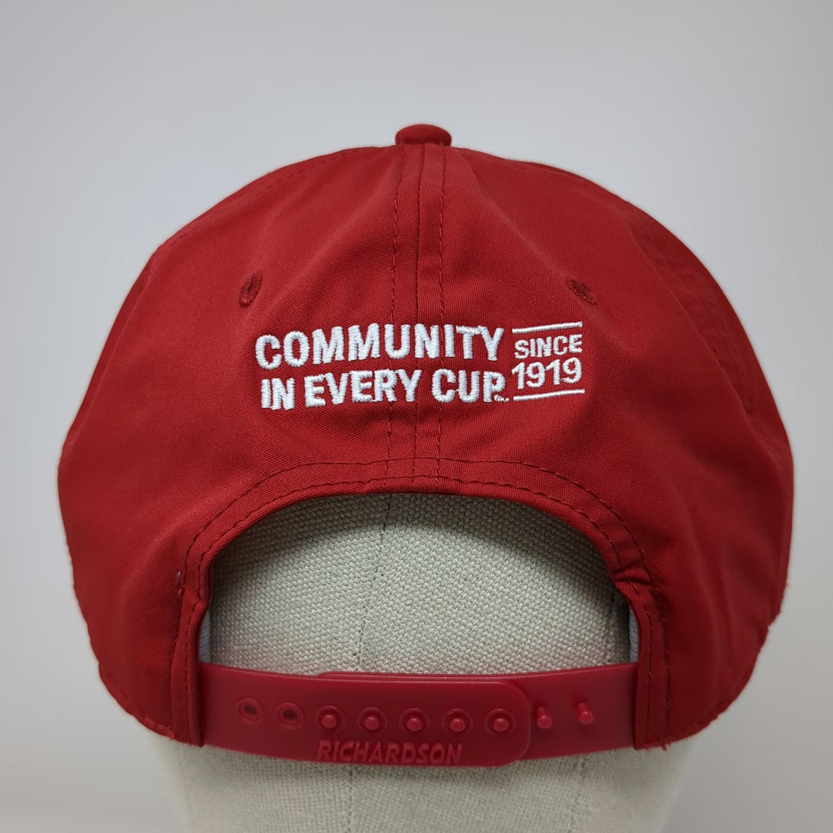 Richardson 5 Panel Red One Size Community Brand Coffee Rope Snapback Hat 1919