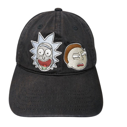 Rick And Morty Slideback Hat Black OSFA Adjustable Embroidered Adult Swim