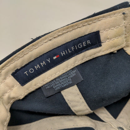 Tommy Hilfiger Slideback Hat Blue One Size Adjustable Embroidered Logo 6 Panel