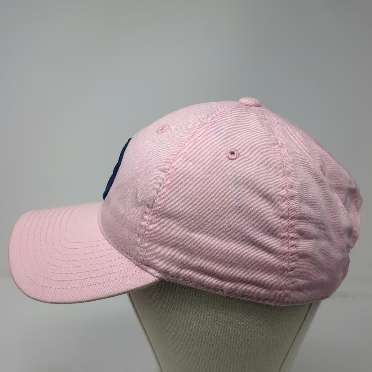 Decky Baseball Cap Pink OSFM Blue Geometric Logo Cotton Slideback Hat Adjustable