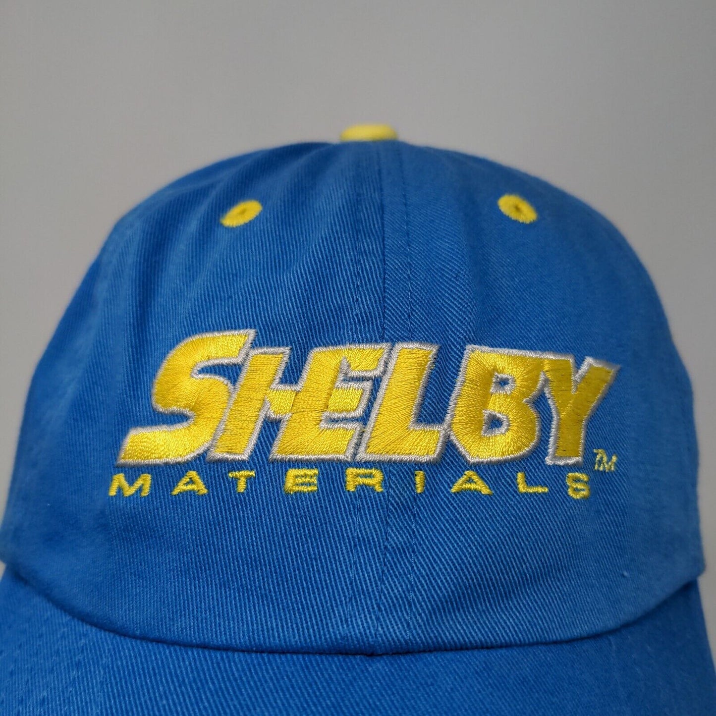 KC Sportswear Men's Strapback Hat Blue Embroidered Logo Shelby Materials