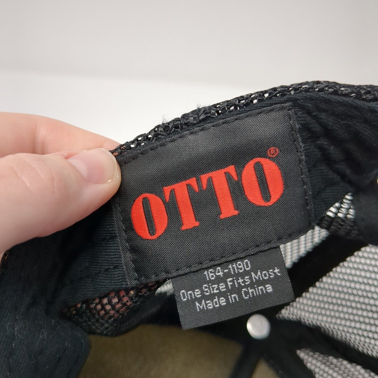 Yardarm Snapback Trucker Hat Black One Size Adjustable Embroidered Mesh Otto