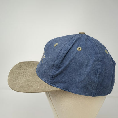 Kati Baseball Cap Blue One Size Apple Logo Slideback Two Tone Hat Vintage