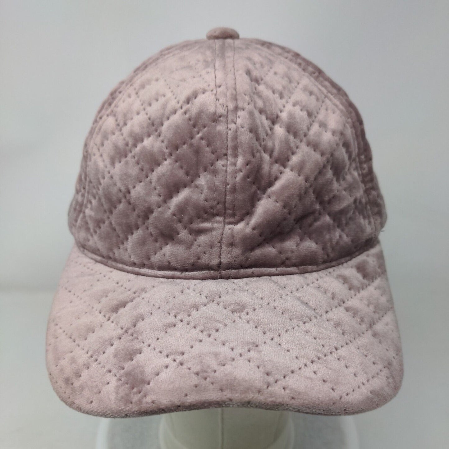 David & Young Quilted Strapback Hat Pinkish-Purple One Size 6 Panel Blank