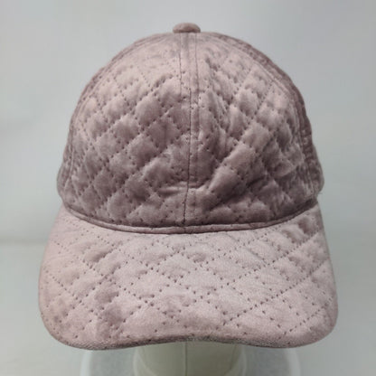 David & Young Quilted Strapback Hat Pinkish-Purple One Size 6 Panel Blank