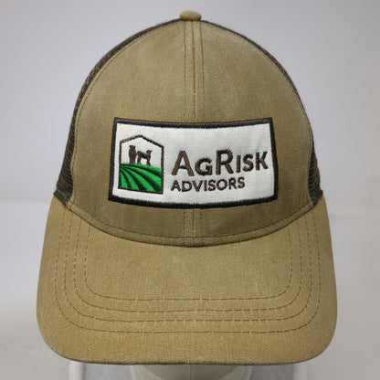 Ouray Baseball Cap Brown One Size Mesh Back Strapback AgRisk Advisors Patch Hat