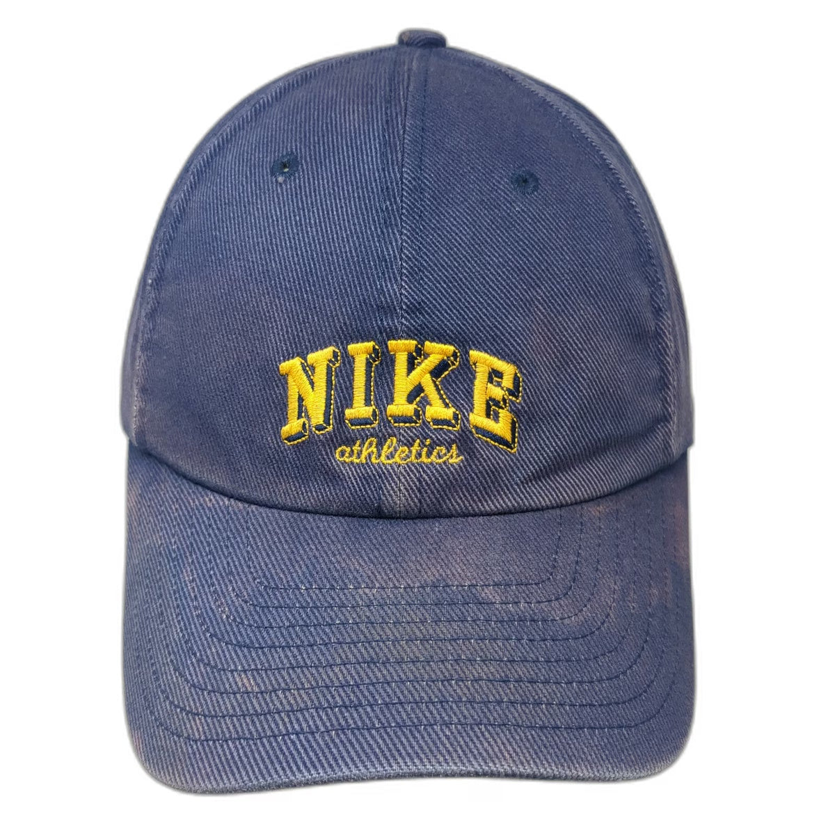 Nike Baseball Cap Blue One Size Athletics Logo Embroidered Slideback Cotton Hat