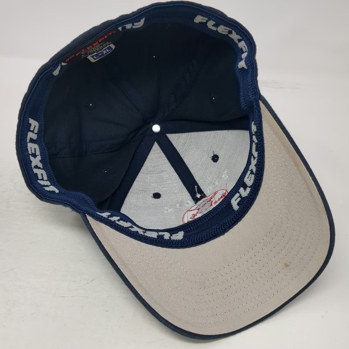 Flexfit Baseball Cap Blue XL F.T.L.L. 1965 Logo Graphic Elastic Fitted Hat