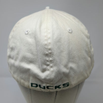 Nike Oregon Ducks NCAA White One Size Cap Hat Swoosh Flex Stretch Fit Logo