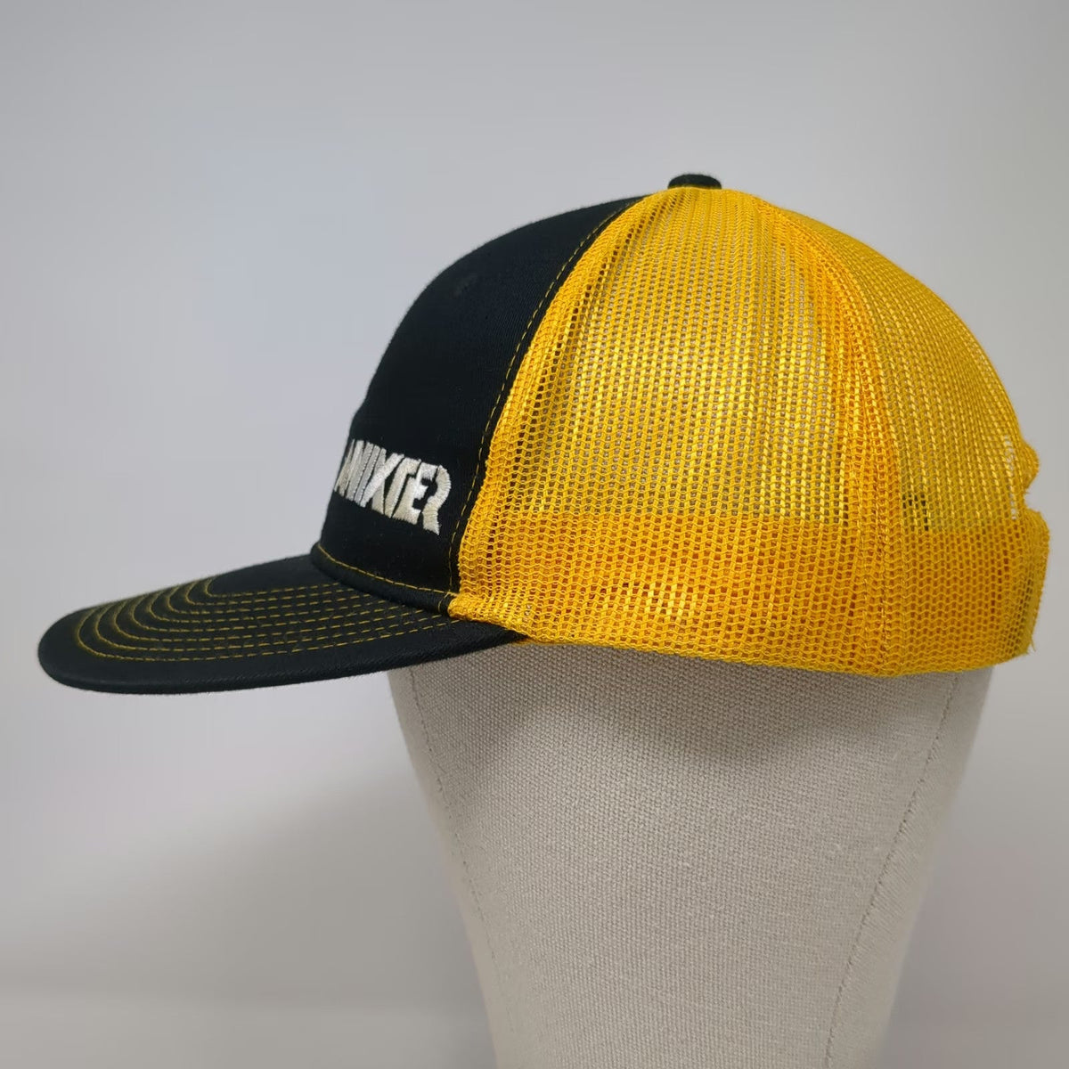 Port Authority Trucker Hat Black Yellow One Size Anixter Logo Embroidered Mesh
