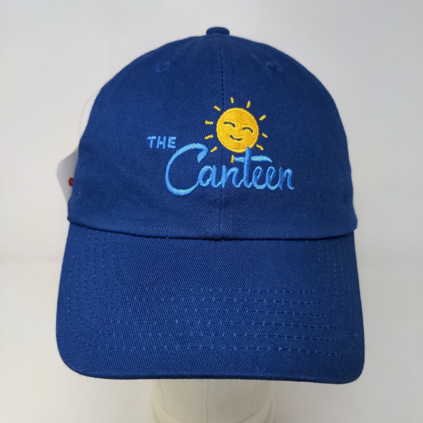 Custom Ink Men's Slideback Hat Blue Adjustable The Canteen Embroidered Logo