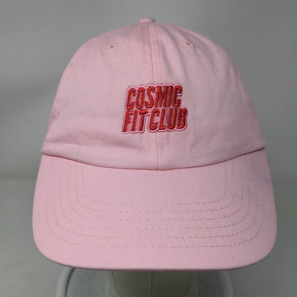 Cosmic Fit Club Slideback Hat Pink One Size Adjustable Embroidered 6 Panel