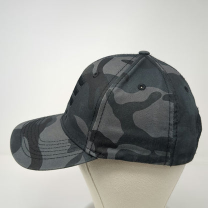 H3 Headwear Snapback Hat Gray Black One Size Camo Stars Bars Structured Graphic