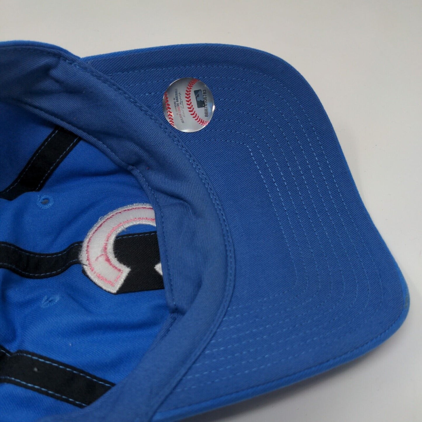 '47 Brand Women's Slideback Hat Blue Adjustable Embroidered Chicago Cubs Logo