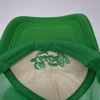 Lucky Snapback Trucker Hat Green One Size Adjustable Embroidered Mesh Back