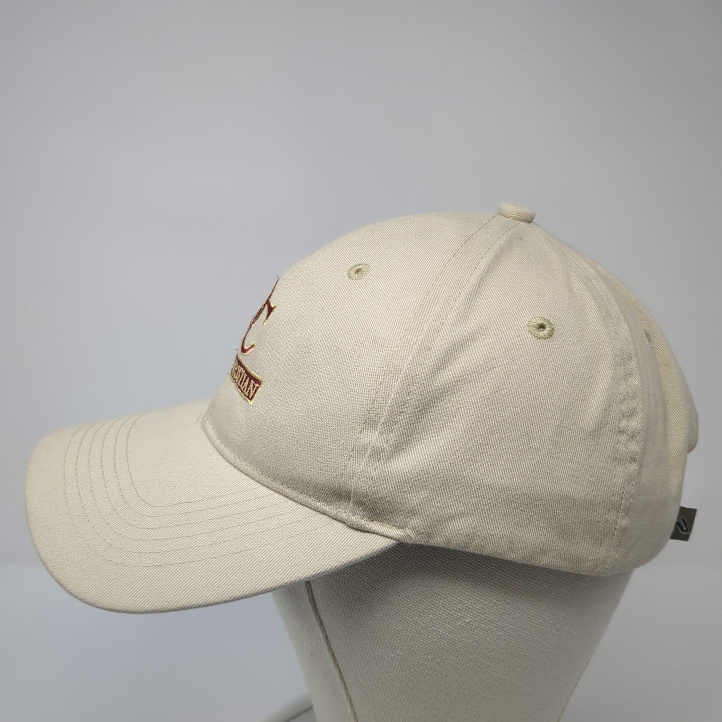 Oaks Christian Strapback Hat Beige One Size Adjustable Pacific Headwear