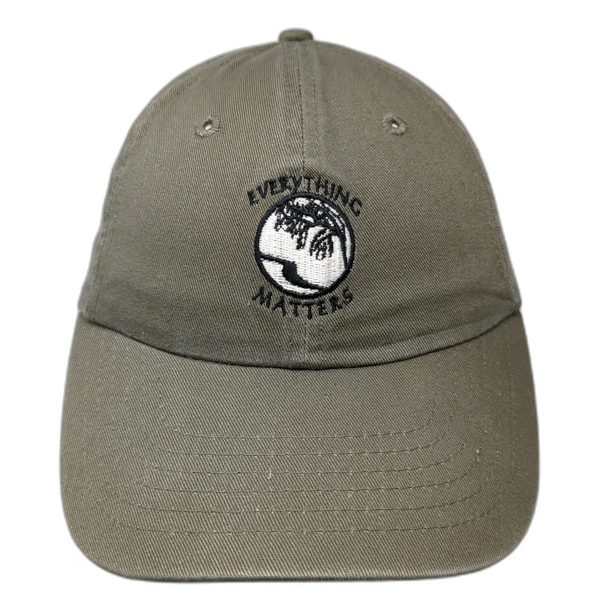 Baseball Cap Green One Size Auburn Road Vineyards Everything Matters Cotton Hat