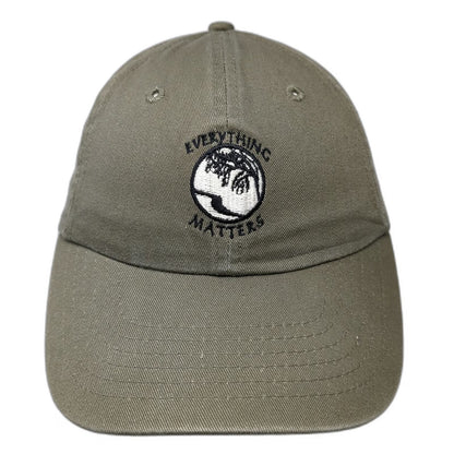 Baseball Cap Green One Size Auburn Road Vineyards Everything Matters Cotton Hat