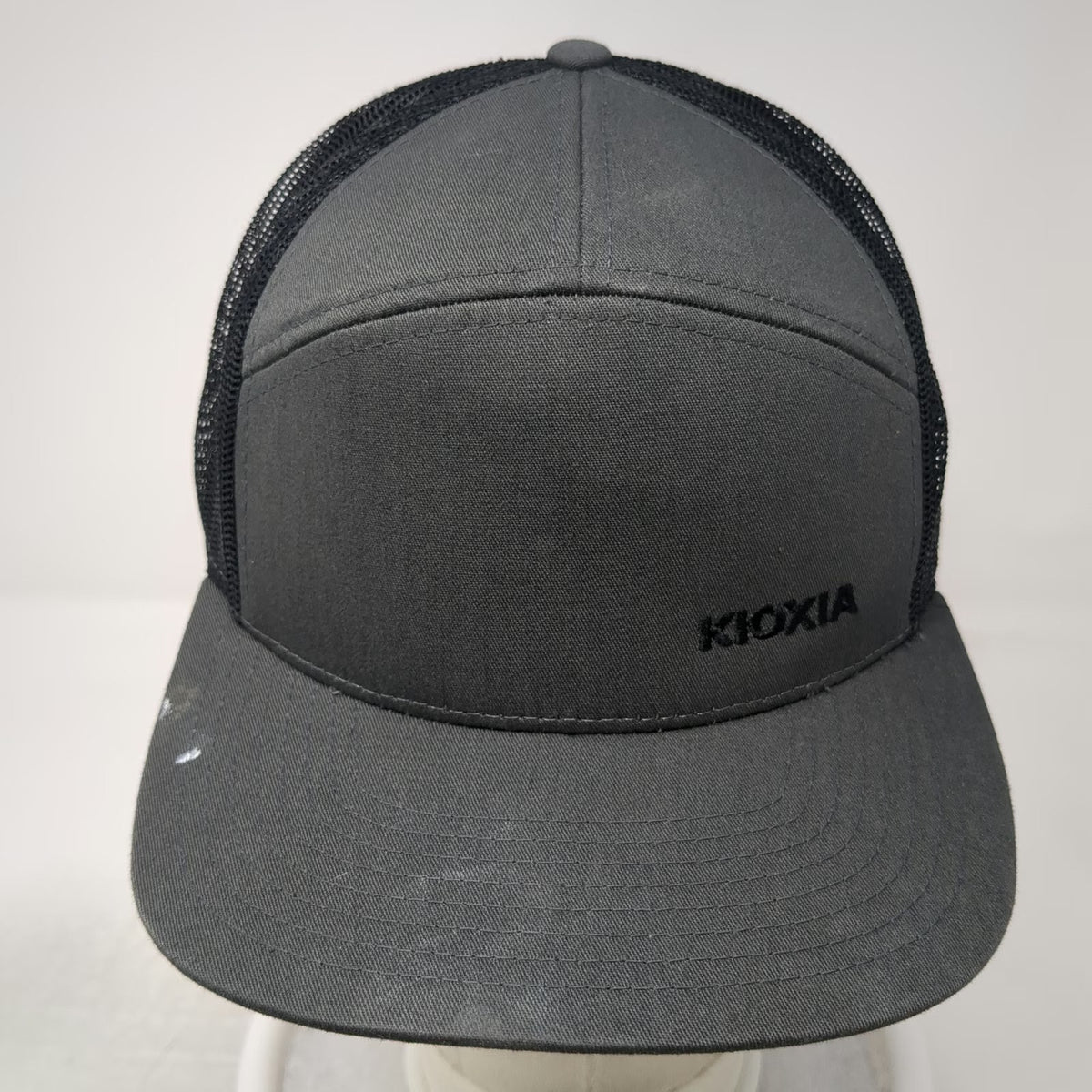 Richardson Trucker Hat Gray One Size Kioxia Memory Maker Mesh Snapback 7-Panel