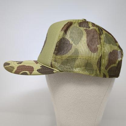 OTTO Trucker Hat Green Brown Camo One Size Boulder Mountain Tour Snapback Mesh