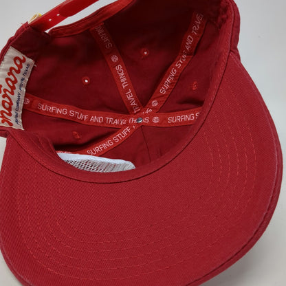 Mañana 5 Panel Red Hat One Size Snapback Austin Texas Surfing Company Taping
