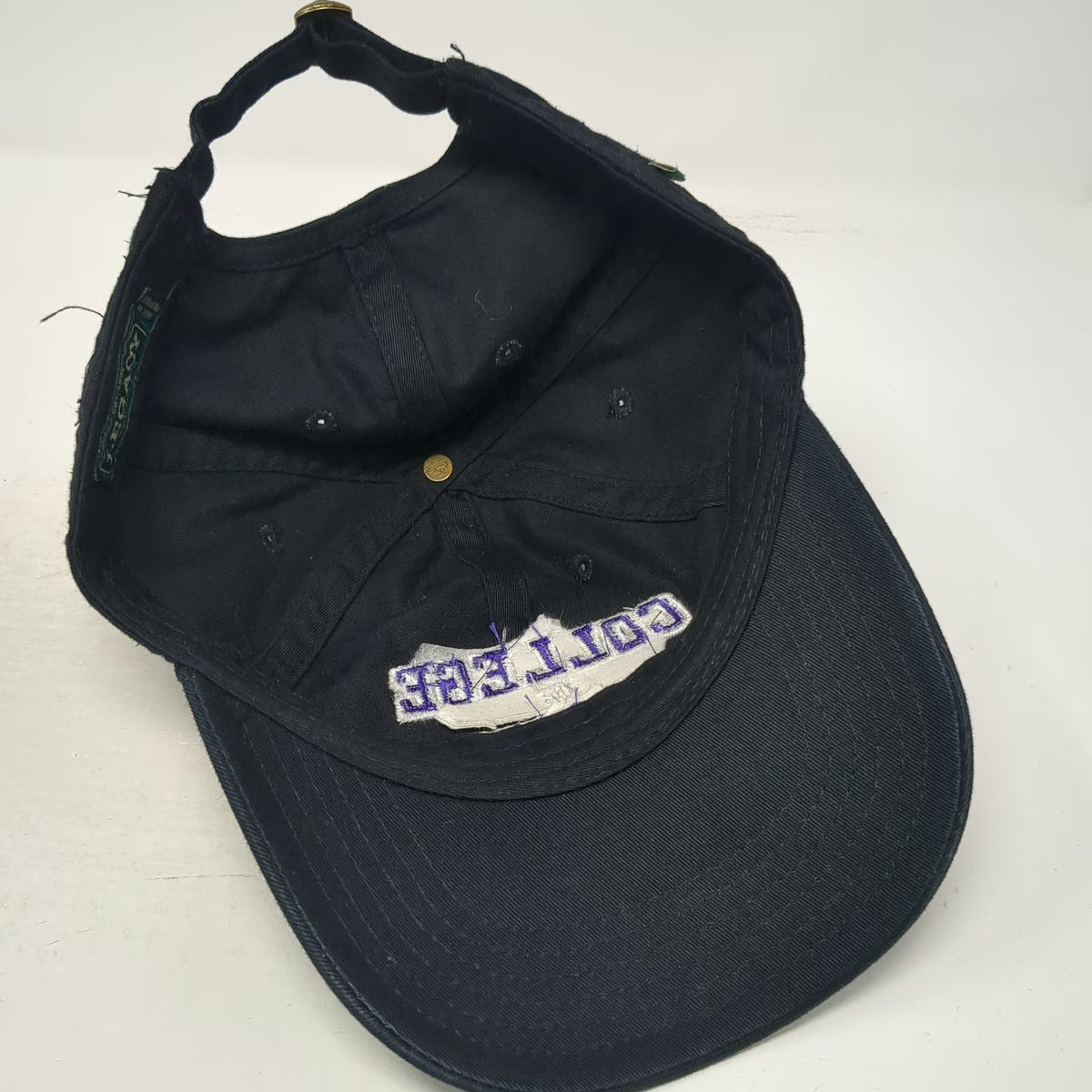 NCAA College of Idaho Legacy Black Purple White One Size Strapback Cotton Hat